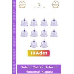 #HacamatKupası Tıbbi Steril Vakumlu Pompa Uyumlu Yüz Kafa Sırt Ayak Bölgesi Hacamat Kupası 5 Numara 10 Adet