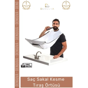 #TıraşÖrtüsü Pratik Vantuzlu Banyo Hijyenik Sakal Şekillendirme Aparatı Sakal Kesme Beyaz Tıraş Örtüsü