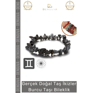 #Bileklik Doğal Taş Ayarlanabilir Esnek Su Geçirmez Hediye İkizler Burçları Burç Unisex Bileklik