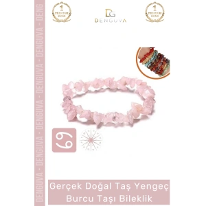 #Bileklik Doğal Taş Ayarlanabilir Şans Enerjisi Su Geçirmez Yengeç Burçları Burç Unisex Bileklik