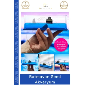 #BatmazGemi Batmaz Gemi Devrilmez Sıvı Yoğunluklu Şık Masaüstü Doğum Günü Hediye Sevgiliye Akvaryum