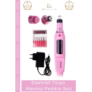 Elektrikli 9V Tırnak Törpü Makinesi Profesyonel Mini El Motoru Takımı Manikür Pedikür Seti