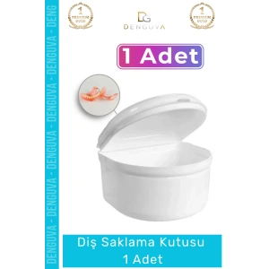 #DişKutusu Hijyenik Şeffaf Plastik Sağlam Kapaklı Geniş Hazneli Diş Saklama Kutusu Büyük Boy - 1 Adet