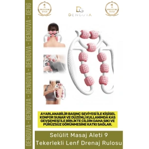#MasajAleti Selülit Masaj Aleti Sıkılaştırıcı Kan Dolaşımı 9 Tekerlekli Lenf Drenaj Rulo