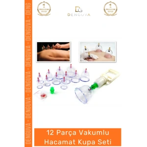 #HacamatSeti Profesyonel Vakum Masaj Terapi Fizyoterapi Hacamat 12li Kupa Çekme Seti