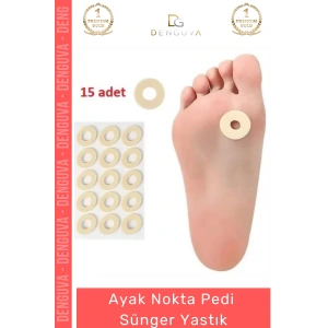 #AyakPedi 15 Adet Ekonomik Paket Hassas Bölge Koruyucu Yumuşak Konforlu Ayak Nokta Pedi Süngeri
