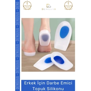 #TopukSilikonu Erkek Ayak Sağlığı Medikal Mavi Destekli Silikon Yumuşak Darbe Emici Topuk Silikonu