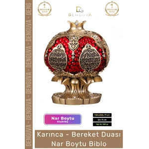 #Biblo Polyester Sarı Küçük Boy Dekoratif Hediyelik Obje Şık Modern Ev Bereket Nar Boytu Biblo
