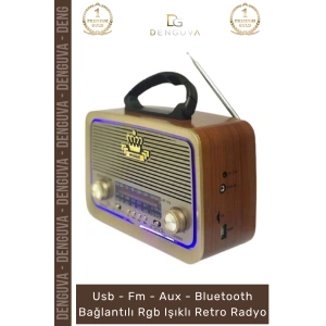 #Radyo Everton RT675 Bluetooth Nostalji FM USB SD Kart Girişli Şarjlı Retro Mp3 Player Müzik Kutusu