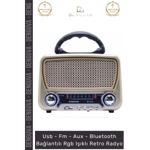 #Radyo RT819 Solar Enerjili Bluetooth Fenerli Nostalji Taşınabilir Ses Sistemi Mp3 Player Müzik