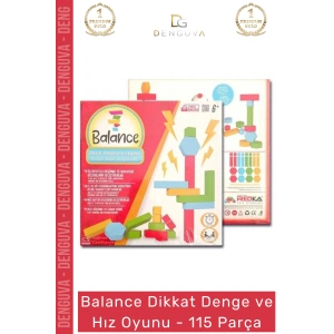 #Oyuncak Eğitici Zeka Geliştirici 50 Parça Taş 63 Kart Zil İçeren Balance Dikkat Denge Hız Oyunu