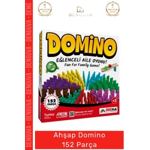 #Oyuncak Renkli Eğitici Zeka Geliştirici Çocuk Aktivite Seti Tasarım Ahşap Domino 152 Parça Oyun