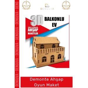#Oyuncak Eğitici Eğlenceli 3mm Ham MDF Boyanabilir 3D Sök Tak Puzzle Demonte Ahşap Oyun Maket