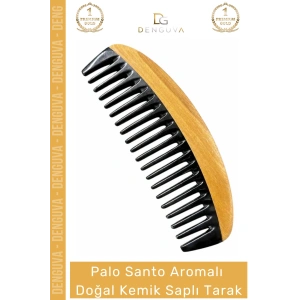 #KemikTarak Palo Santo Aromalı Antistatik El İşçiliği Lüks Geniş Masaj Saç Dişli Doğal Kemik Tarak