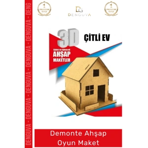 #Oyuncak Eğitici Eğlenceli Lazer Kesim 3mm MDF Boyanabilir 3D Puzzle Demonte Ahşap Oyun Maket