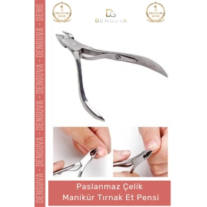 #TırnakPensi Profesyonel Paslanmaz Çelik Keskin Uçlu Steril Edilebilir Bakım Manikür Tırnak Et Pensi