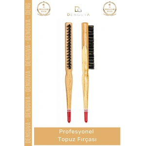 #TopuzFırçası Liva Professional Comb Ergonomik Ahşap Gövde Isıya Dayanıklı Profesyonel Topuz Fırçası