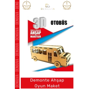 #Oyuncak Naturel Lazer Kesim 3mm MDF Boyanabilir Eğitici Eğlenceli 3D Puzzle Demonte Ahşap Oyun Maket