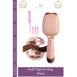 #FigürlüMaşa Profesyonel Seramik Gövdeli Hacimli Su Dalgası Saç Şekillendirici Kedi Figürlü Wag Maşa