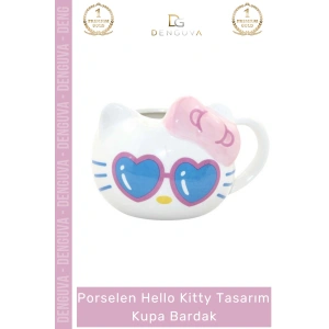 #Bardak Porselen Şık Tasarım Dekoratif 225 ml Hediye Kaliteli Dayanıklı Hello Kitty Kupa Bardak