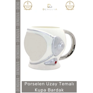 #Bardak Uzay Temalı Porselen Kaliteli Modern Şık Tasarım Dekoratif Hediye Kupa Bardak 11*15 Cm