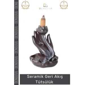 #Tütsülük İthal Seramik Dekoratif Geri Akışlı Tütsülük Modern Tasarım Şık Aksesuar Oda Kokusu Biblo