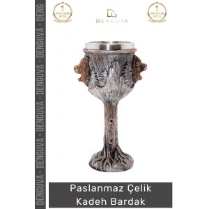 #Bardak Paslanmaz Çelik Mat Gümüş Tasarım Modern Şık Dayanıklı 180 Ml Hacim Kadeh Bardak 19*7 Cm