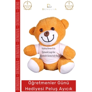 #AyıcıkSeti 25 cm Baskılı Tişörtlü Kaliteli Yumuşak Oyuncak Öğretmenler Günü Hediyesi Peluş Ayıcık
