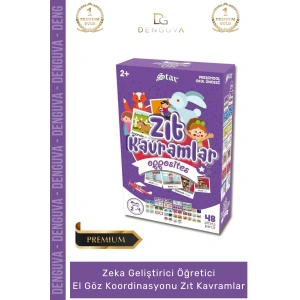 #Oyuncak Eğitici Zeka Geliştiren Dil Öğrenimi Aktivite Seti Güvenli Hobi 48 Parça Zıt Kavramlar