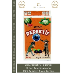 #OyunKartı Dedektif Zeka Geliştirici Eğitici Dikkat Odaklı Hız Kartları Meyve Sebzeler Oyun Kartı