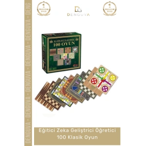 #KutuOyunu Premium Eğitici Zeka Geliştirici Öğretici Eğlence Seti Aile Arkadaş 100 Classic Oyun