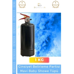 #BabyShower Cinsiyet Belirleme Holi Tozu Yangın Söndürücü Doğal Mavi Erkek Bebek Baby Shower Tüpü