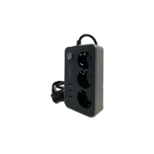 Akım Korumalı 3 Prizli 3 USB Girişli Uzatma Kablosu