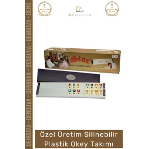#OkeyTakımı Hijyenik Kir Tutmaz Çizilmez Silinir Altın Plastik Kahveci Okey Takımı