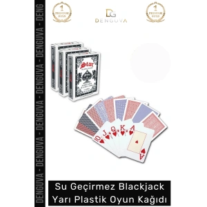 #İskambil Su Geçirmez Dayanıklı Profesyonel Texas Holdem Blackjack Poker Yarı Plastik Oyun Kağıdı