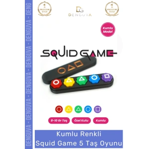 #Oyuncak Çocuk Eğitici Zeka Geliştirici Kumlu Ağır Renkli Strateji Seti Squid Game 5 Taş Oyunu