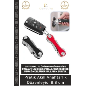 #AnahtarlıkDüzenleyici Dayanıklı Alüminyum Gövde Paslanmaz Çelik Pratik Kompakt Akıllı Anahtarlık Düzenleyici