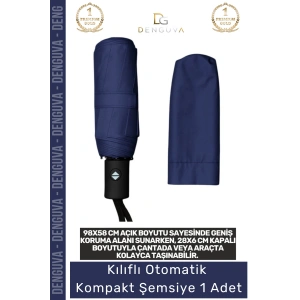 #Şemsiye Kılıflı Otomatik Su Geçirmez Dayanıklı Rüzgar Dirençli Ergonomik Kompakt Yağmur Şemsiye