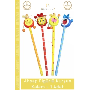 #KurşunKalem Renkli Sevimli Hayvanlı Dayanıklı Ergonomik Okul Hediyelik Ahşap Figürlü Kurşun Kalem