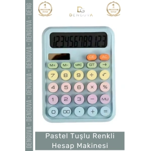#HesapMakinesi Estetik Pastel Ergonomik Ofis Okul Fonksiyonel Büyük Ekran Tuşlu Renkli Hesap Makinesi