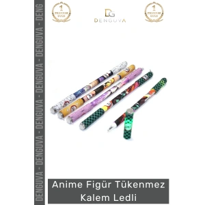 #Kalem Anime Işıklı Hediye Koleksiyonluk Ofis Okul Kırtasiye Ergonomik Figür Tükenmez Kalem Ledli