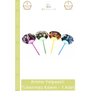#Kalem Anime Figürlü Estetik Tasarım Kaliteli Okul Kırtasiye Hediye Yelpazeli Tükenmez Kalem