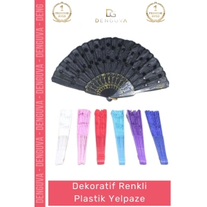 #Yelpaze Katlanabilir Dayanıklı Şık Portatif Modern Zarif Hafif Dekoratif Renkli Plastik Yelpaze