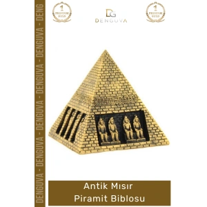#PiramitBiblo Antik Mısır Temalı Estetik Dekoratif Polyester Taş Tozu Kompakt İşçilik Piramit Biblo