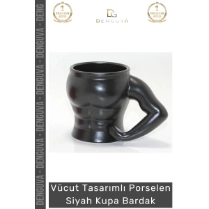 #Bardak Vücut Tasarım Ergonomik Modern Kaliteli Dayanıklı Kahve Çay Porselen Siyah Kupa Bardak