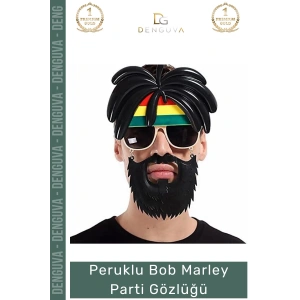 #Gözlük Rasta Peruklu Kostüm Aksesuarı Eğlence Temalı Reggae Stil Tasarım Bob Marley Parti Gözlüğü
