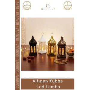 #LedKubbe Ramazan Temalı Büyük Dekoratif Aydınlatma Pilli Feneri Modern Tasarım Altıgen Kubbe LED