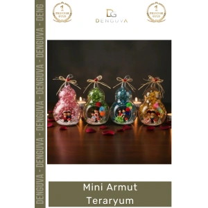 #Hediye Dekoratif Cam Hediyelik Masaüstü Ofis Aksesuarı El Yapımı Şık Modern Mini Armut Teraryum