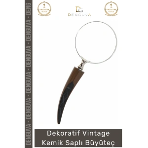 #Büyüteç Vintage Dekoratif Klasik Ofis Hediyelik Antika Şık Lüks Masaüstü Kemik Saplı Büyüteç