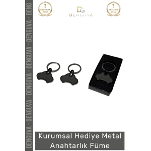 #Anahtarlık Modern Estetik Dayanıklı Materyal Şık Prestijli Lazer Baskı Hediye Metal Anahtarlık Füme
